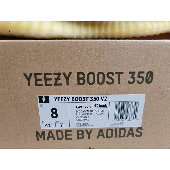 adidas Yeezy Boost 350 V2 Low MX Oat GW3773 Size 8 EUC - Picture 9 of 9